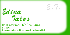 edina talos business card